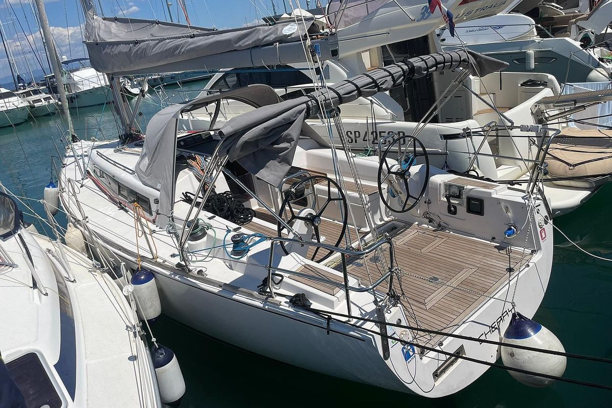 Cockpit of Cherry, a AD Boats Salona 38 sailboat at Izola / Isola, Slovenia