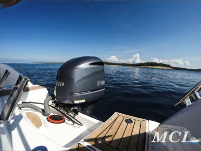 1145ML, a Galeon Galia 700 motorboat at Mali Lošinj, Croatia