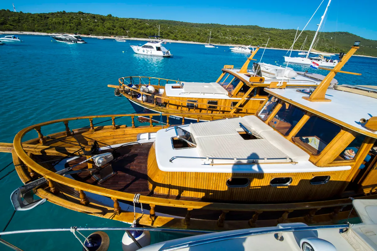 Deck of Luka, a Custom Made Yacht LUKA yacht at Zadar, Croatia