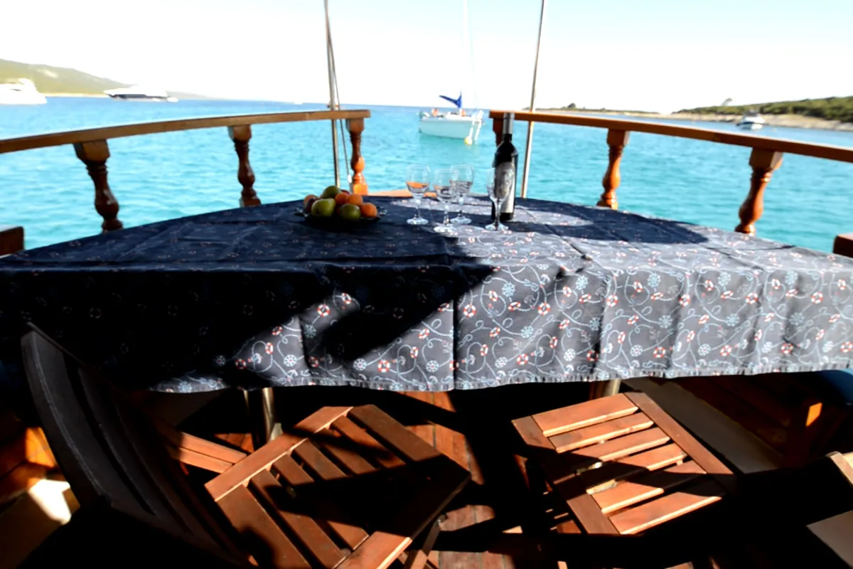 Deck of Luka, a Custom Made Yacht LUKA yacht at Zadar, Croatia