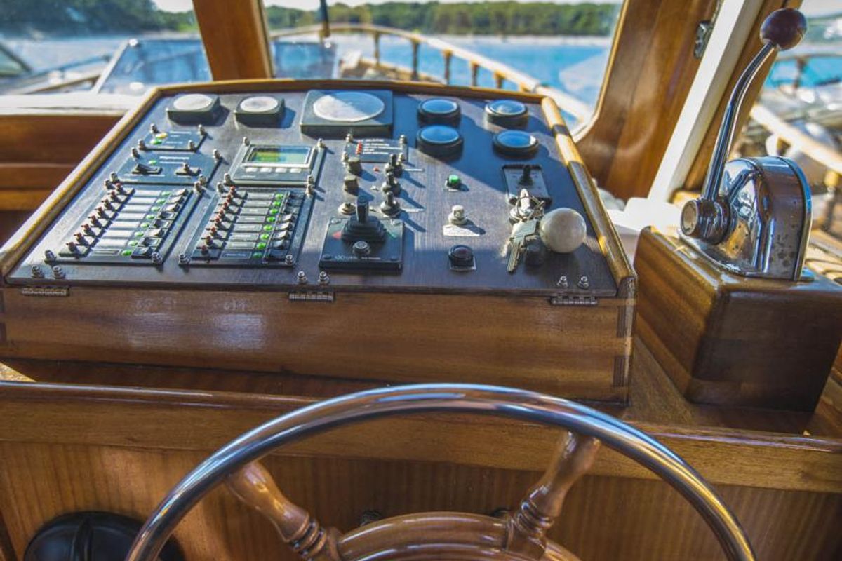 Cockpit of Luka, a Custom Made Yacht LUKA yacht at Zadar, Croatia