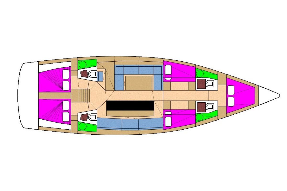 IRISA, a D&D Kufner 56 sailboat at Grad Trogir, Croatia