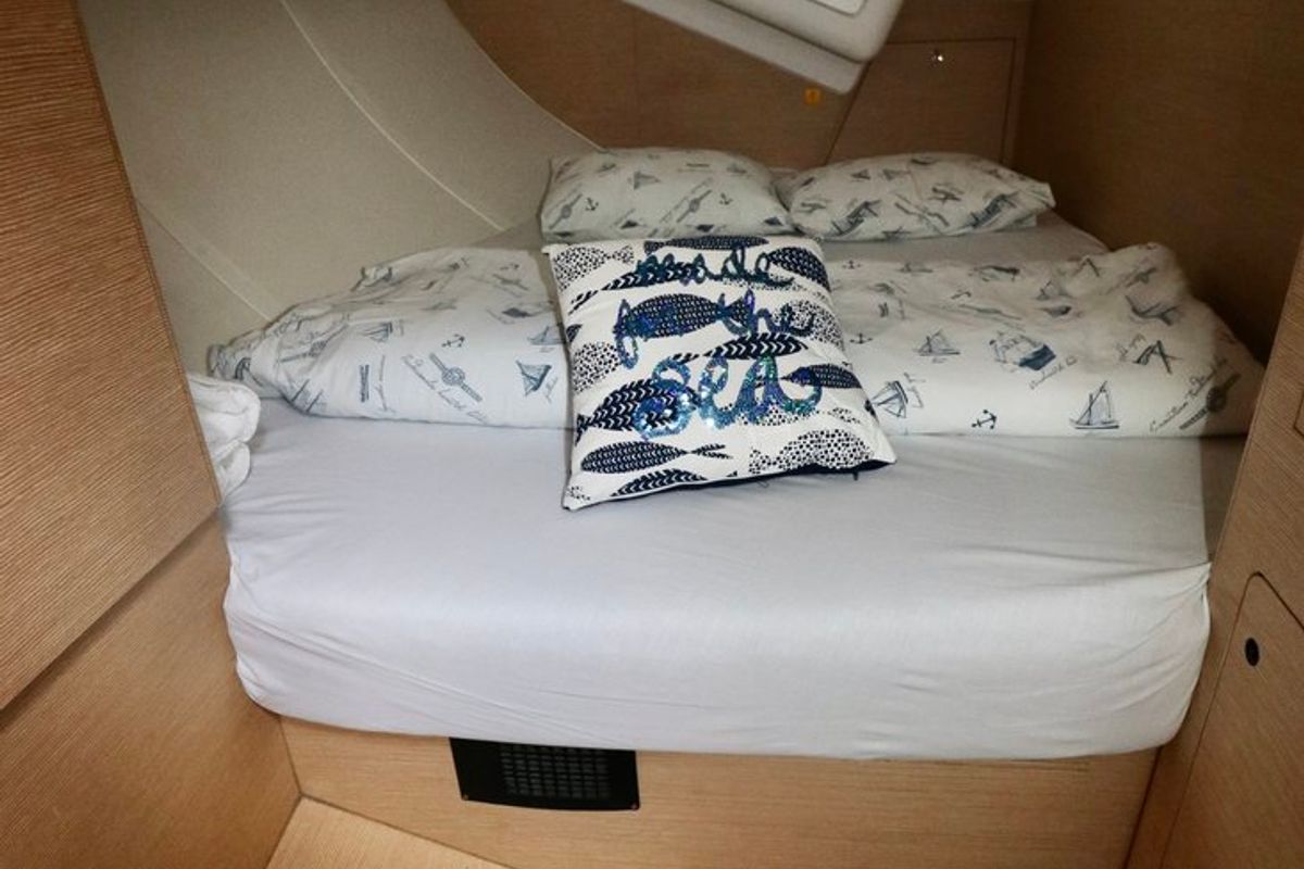 Cabin on Sofia I, a Elan Impression 50 sailboat at Grad Kaštela, Croatia