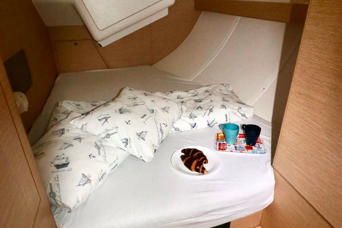 Cabin on Sofia I, a Elan Impression 50 sailboat at Grad Kaštela, Croatia