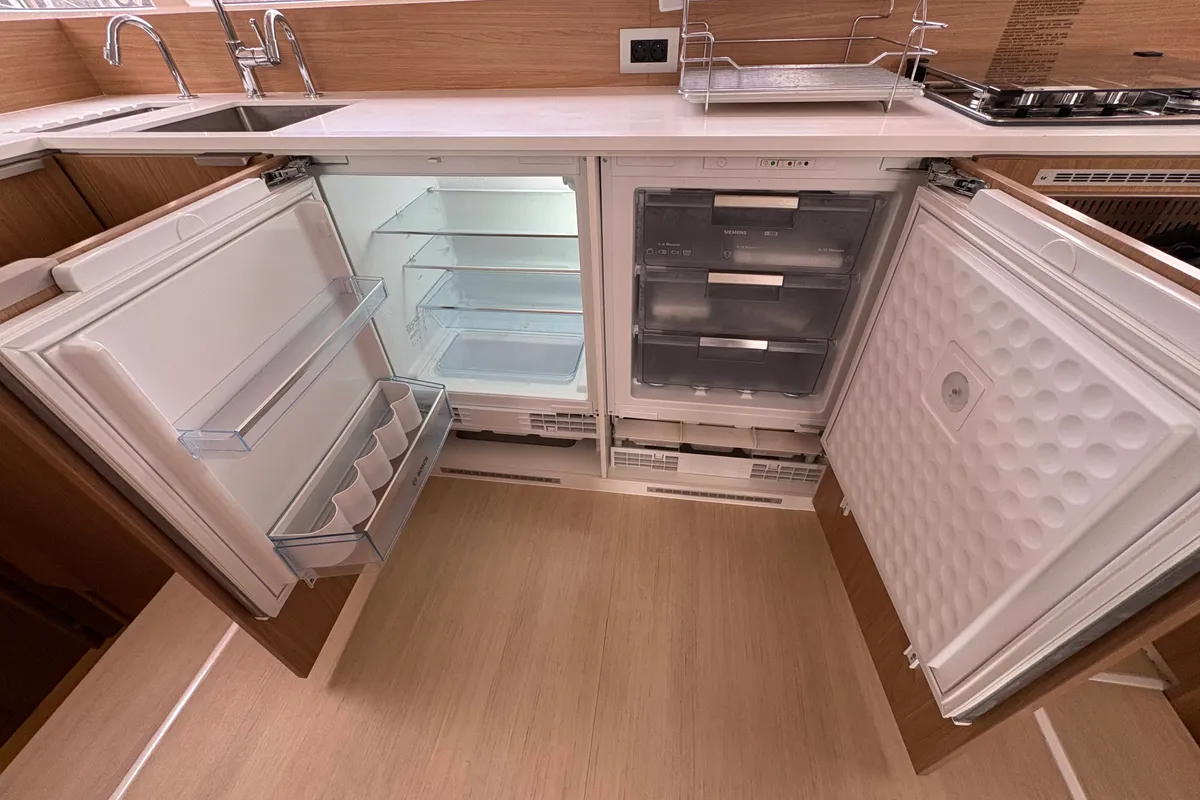 Galley of Sail Dorado, a Bali Catsmart catamaran at Fethiye, Turkey