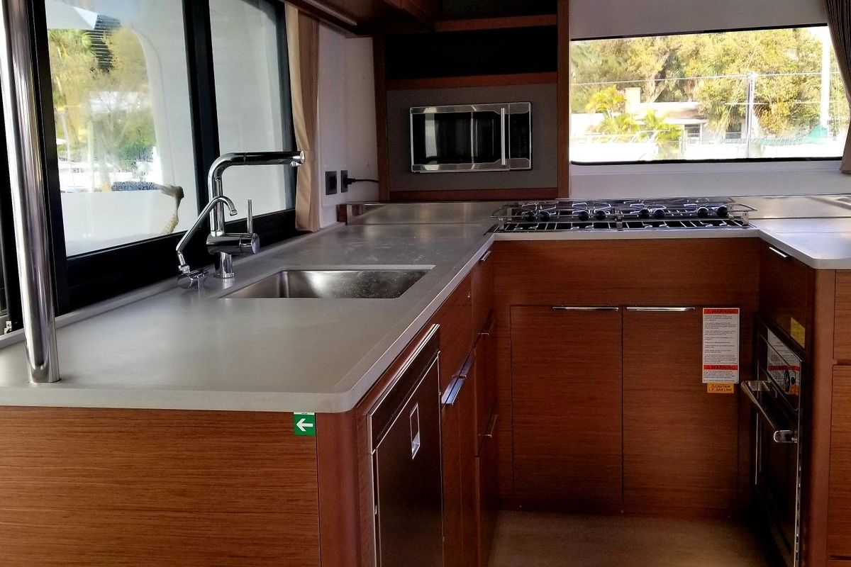Galley of Lily, a Lagoon 46 catamaran at Alameda, United States