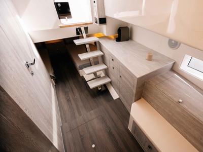 Salon of Origami, a Gulet Motorboat motorboat at Palma de Mallorca, Spain