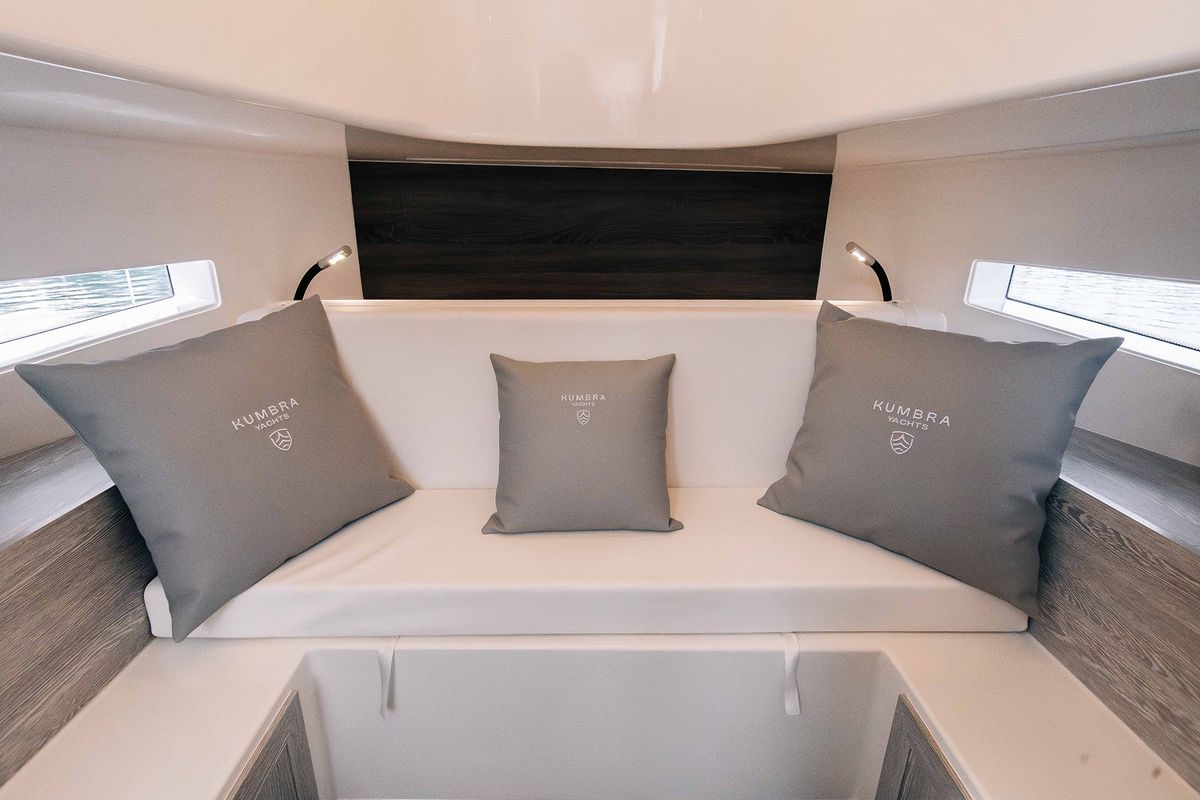 Salon of Origami, a Gulet Motorboat motorboat at Palma de Mallorca, Spain
