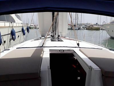 Galley of RAVISHING 560/2024, a Beneteau Oceanis 46.1 sailboat at Seget Donji, Croatia