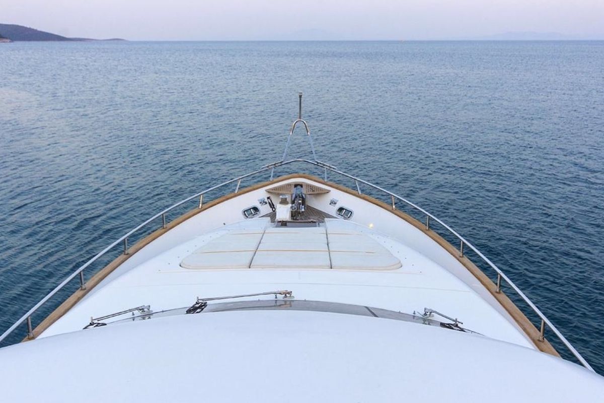 Deck of Caelum, a Maiora - Fipa Group Maiora 24 yacht at Bodrum, Turkey