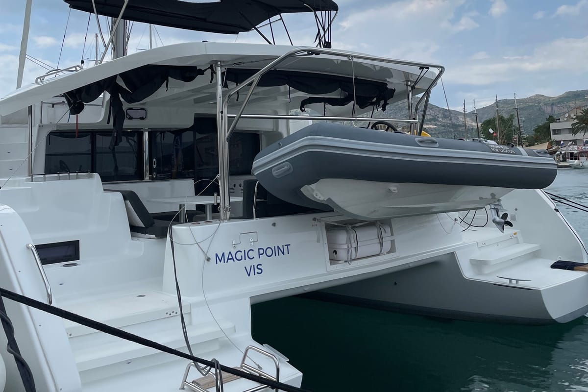 Magic Point, a Lagoon 46 catamaran at Split, Croatia