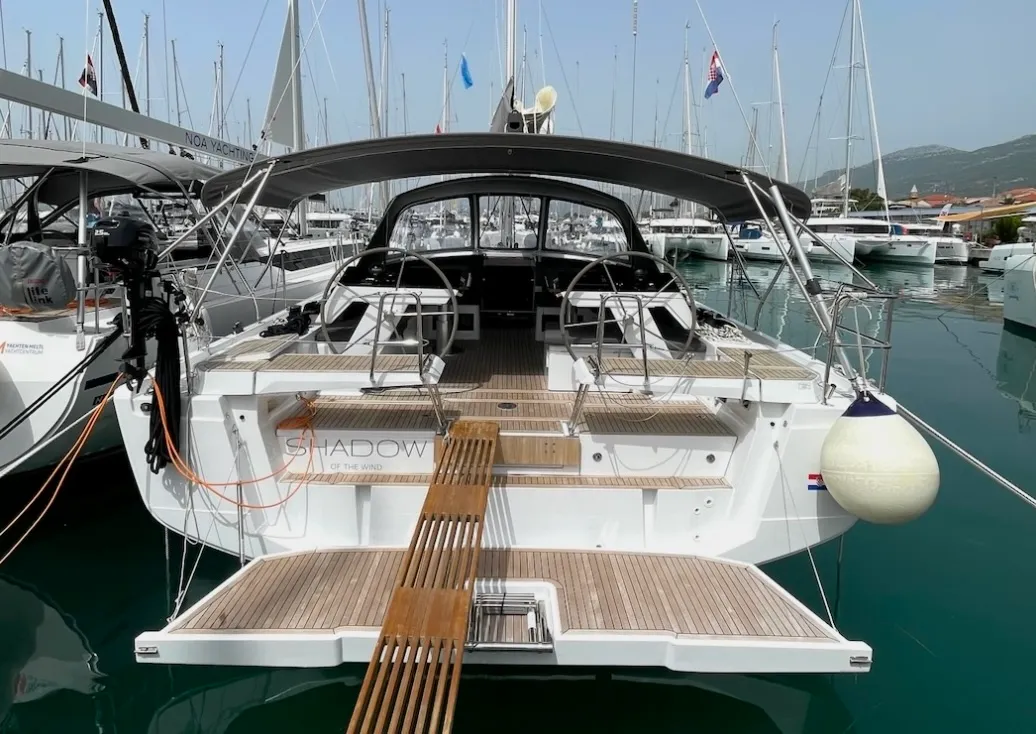 Deck of Shadow of the wind, a Hanse Yachts Hanse 460 sailboat at Grad Kaštela, Croatia