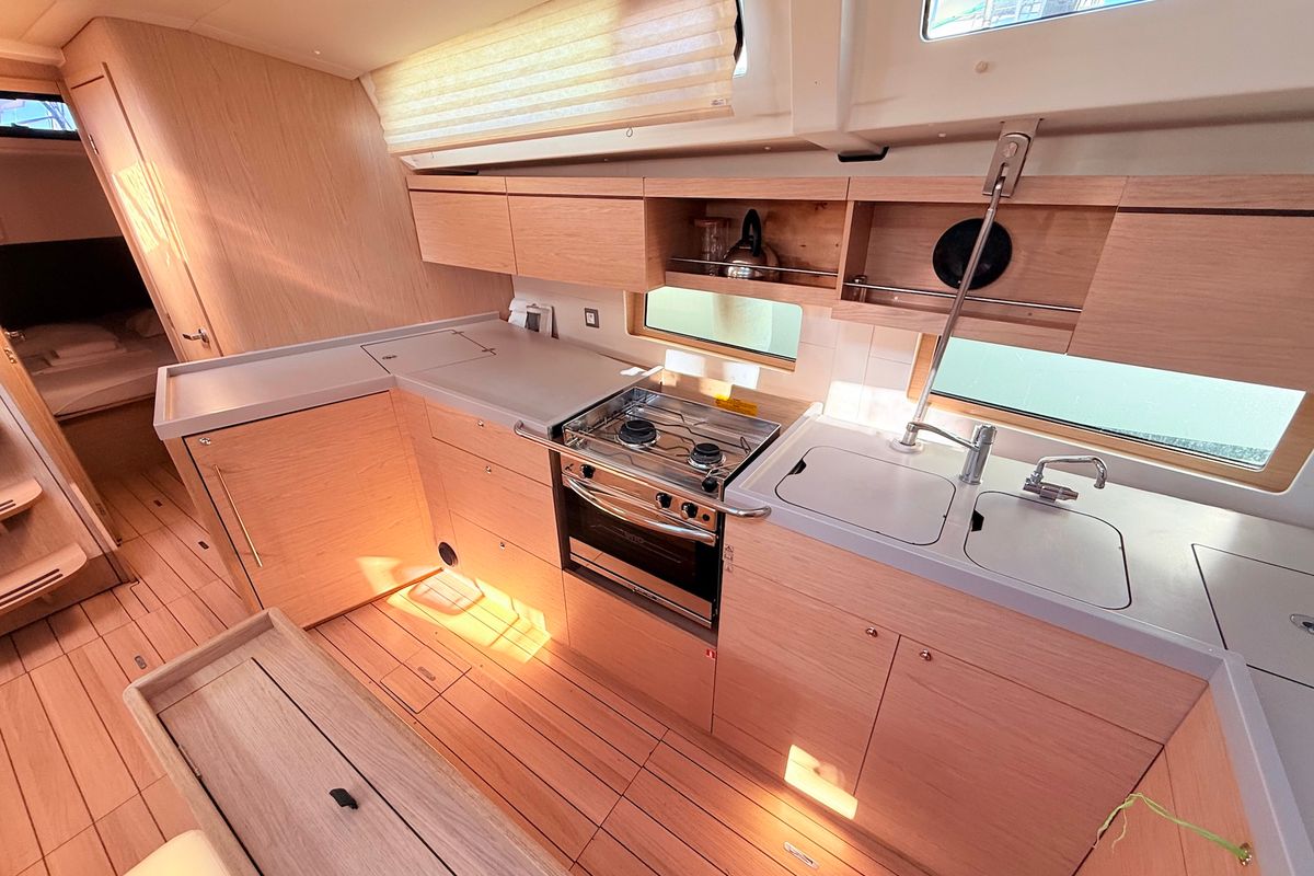 Galley of Sara, a Beneteau Oceanis 46.1 sailboat at Općina Sukošan, Croatia