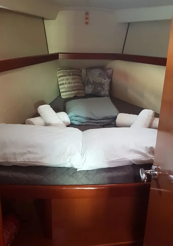 Cabin on Sifnos 46.1, a Beneteau Oceanis 46 sailboat at Athens, Greece