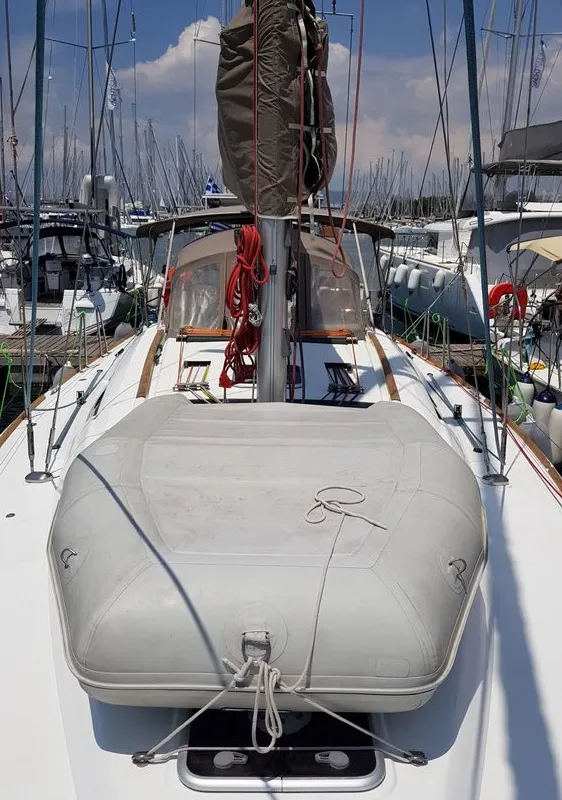 Deck of Sifnos 46.1, a Beneteau Oceanis 46 sailboat at Athens, Greece