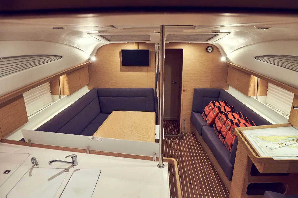 Salon of Six Friends, a Elan Impression 45 sailboat at Grad Pula, Croatia