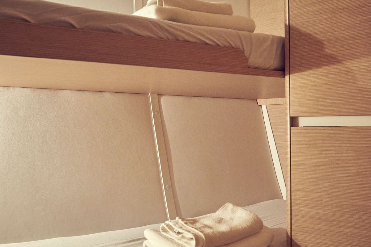 Cabin on Six Friends, a Elan Impression 45 sailboat at Grad Pula, Croatia