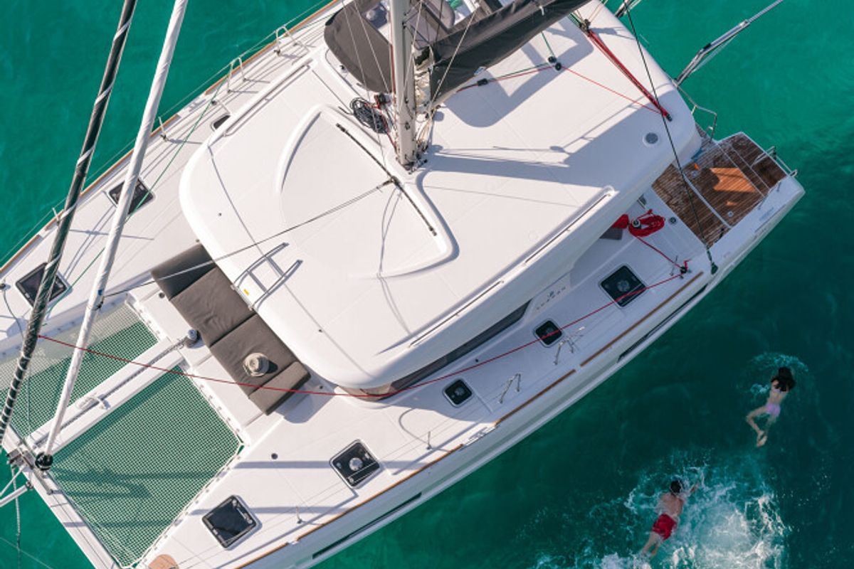 Exterior view of LINDA, a Lagoon 40 catamaran at Split, Croatia