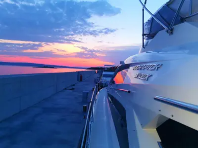 Obsession two, a Galeon Galeon 700 yacht at Novi Vinodolski, Croatia