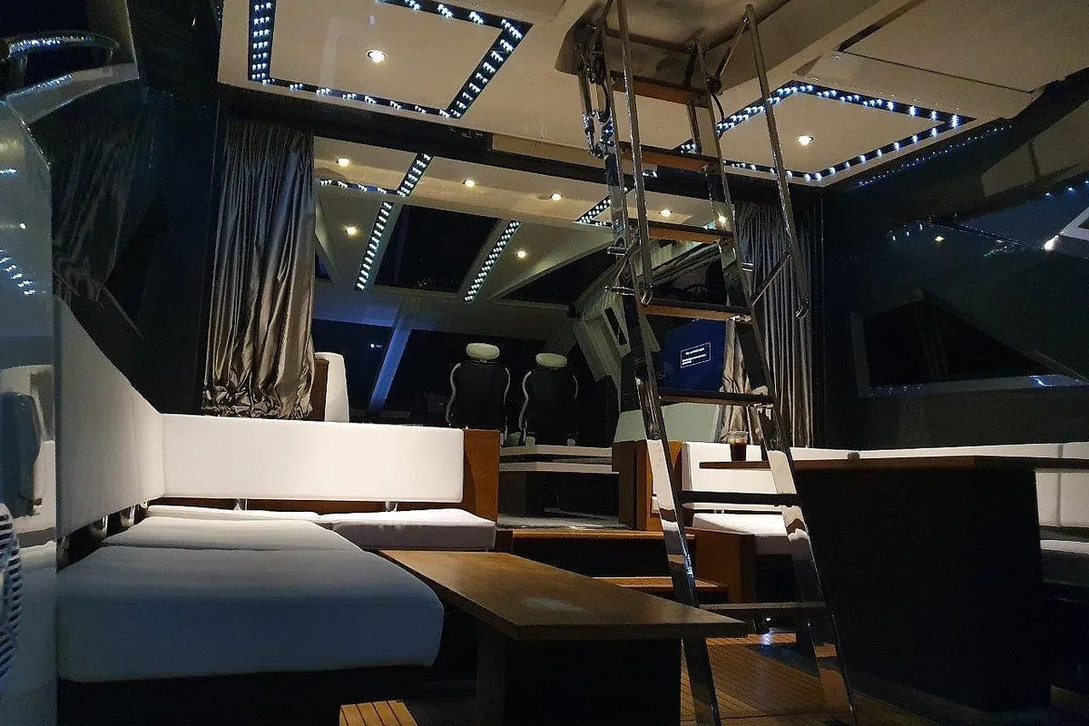 Obsession two, a Galeon Galeon 700 yacht at Novi Vinodolski, Croatia