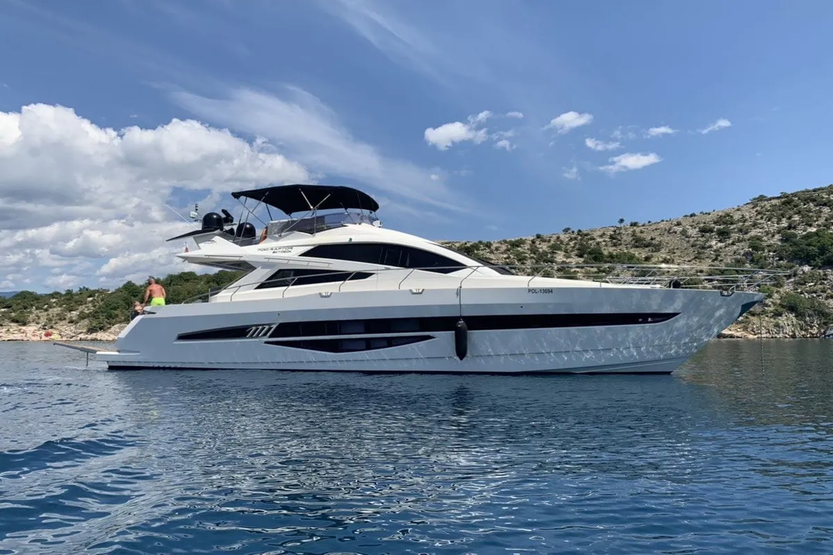 Obsession two, a Galeon Galeon 700 yacht at Novi Vinodolski, Croatia