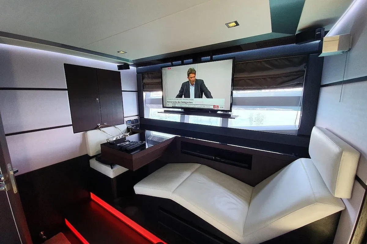 Obsession two, a Galeon Galeon 700 yacht at Novi Vinodolski, Croatia