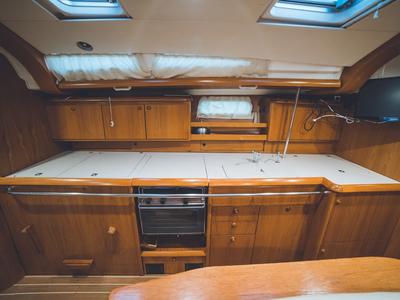 Galley of Anax, a Jeanneau Sun Odyssey 49i sailboat at Volos Municipality, Greece