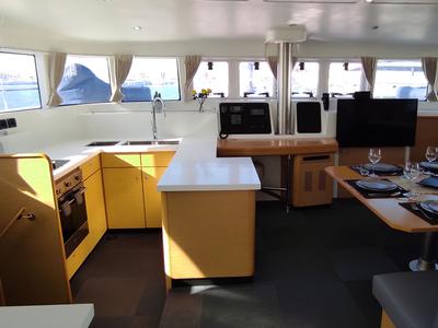 Galley of The Full House - (A/C - Generator - Refit 2021), a Lagoon 500 catamaran at Athens, Greece