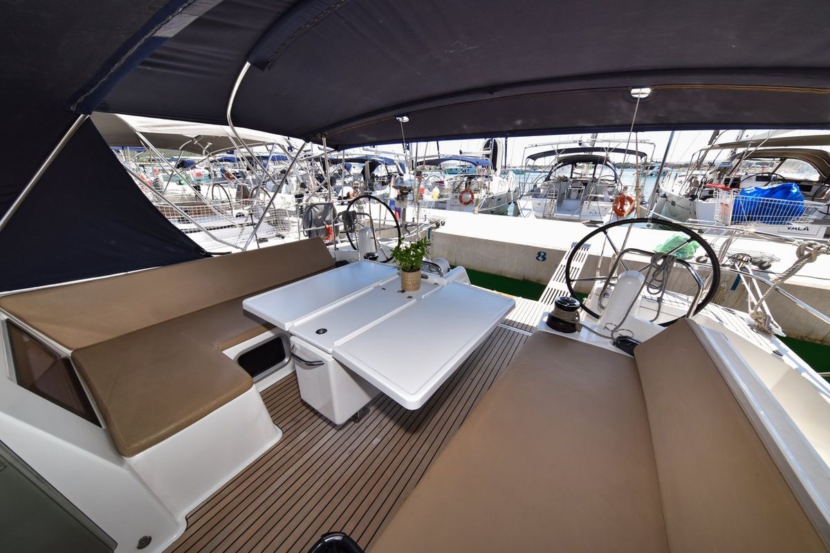 Swannabe, a Jeanneau Sun Odyssey 490 sailboat at Općina Sukošan, Croatia