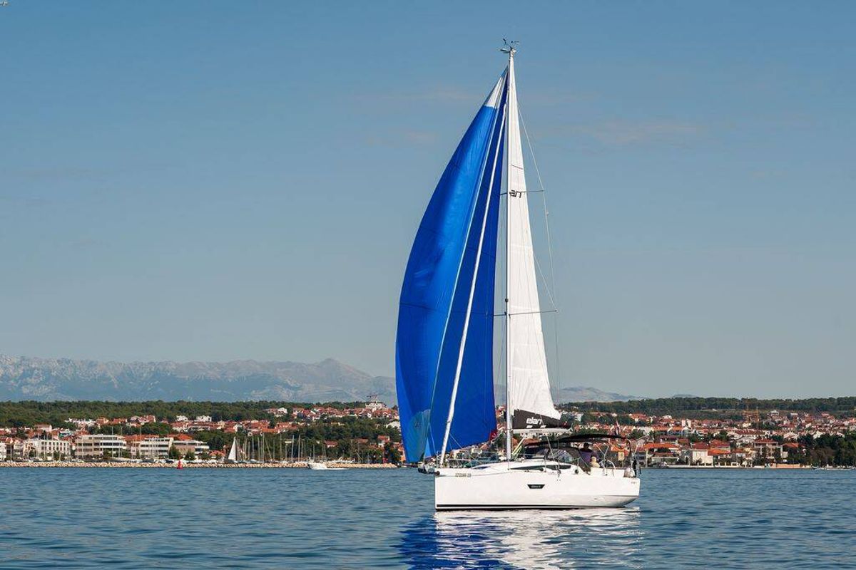 Exterior view of Stella Mare, a Elan E4 sailboat at Punat, Croatia