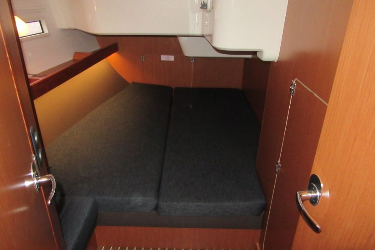 Cabin on Wild Horse, a Bavaria 51 Cruiser sailboat at Gdańsk, Poland