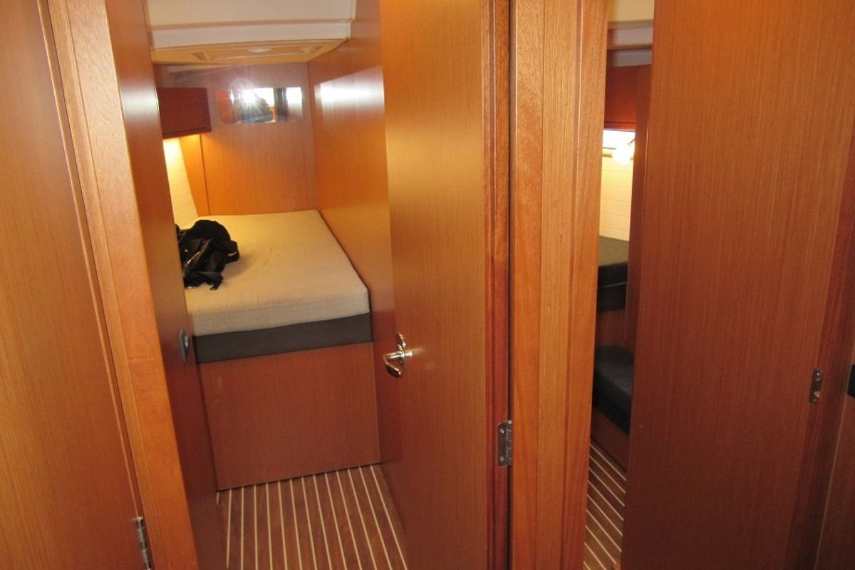 Cabin on Wild Horse, a Bavaria 51 Cruiser sailboat at Gdańsk, Poland