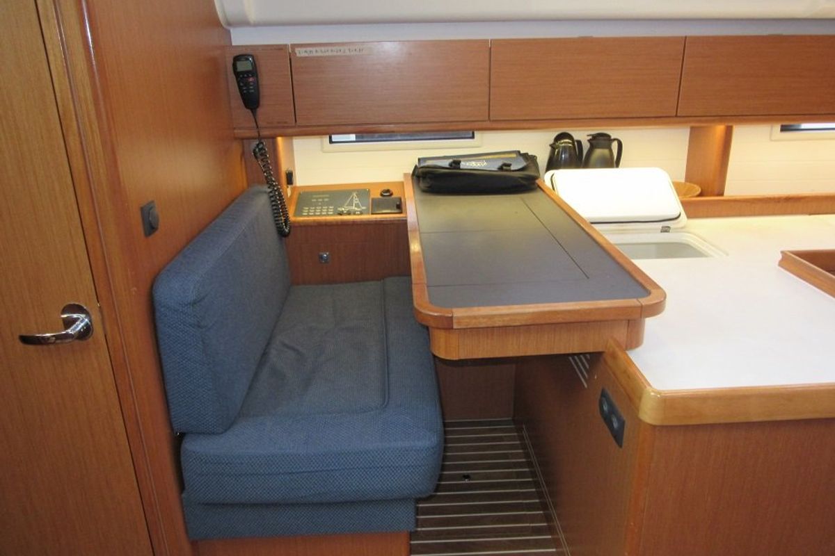 Salon of Wild Horse, a Bavaria 51 Cruiser sailboat at Gdańsk, Poland