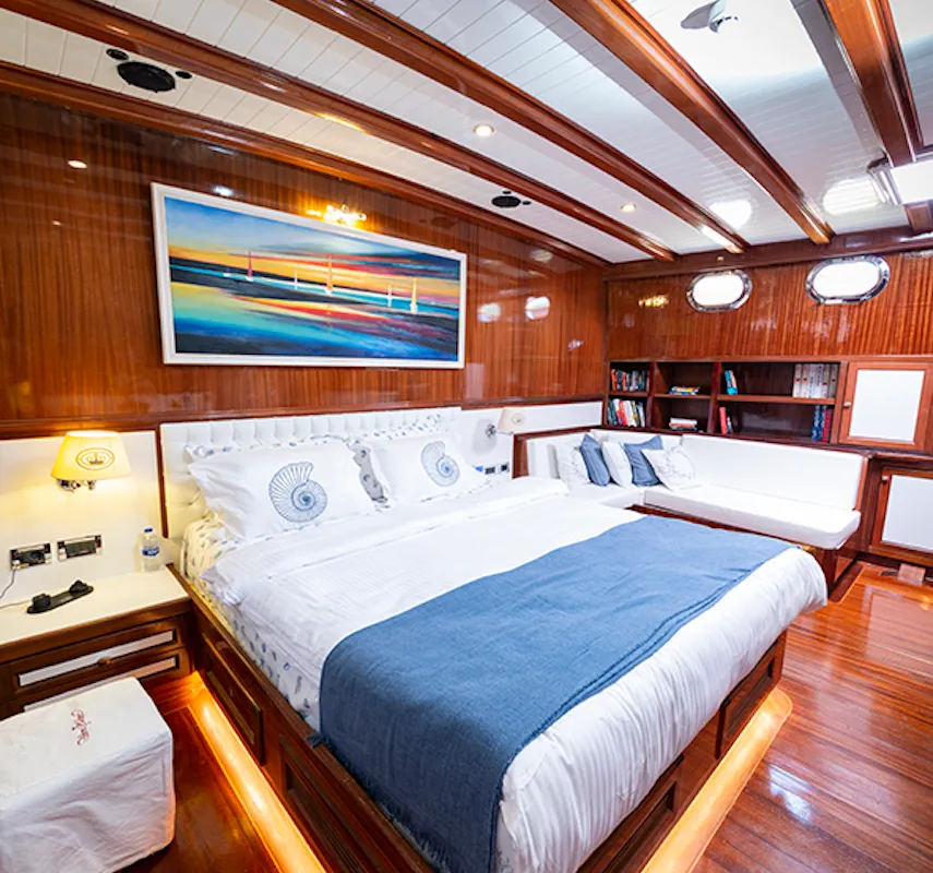 Cabin on Queen of Datca, a Gulet Gulet gulet at Kos, Greece