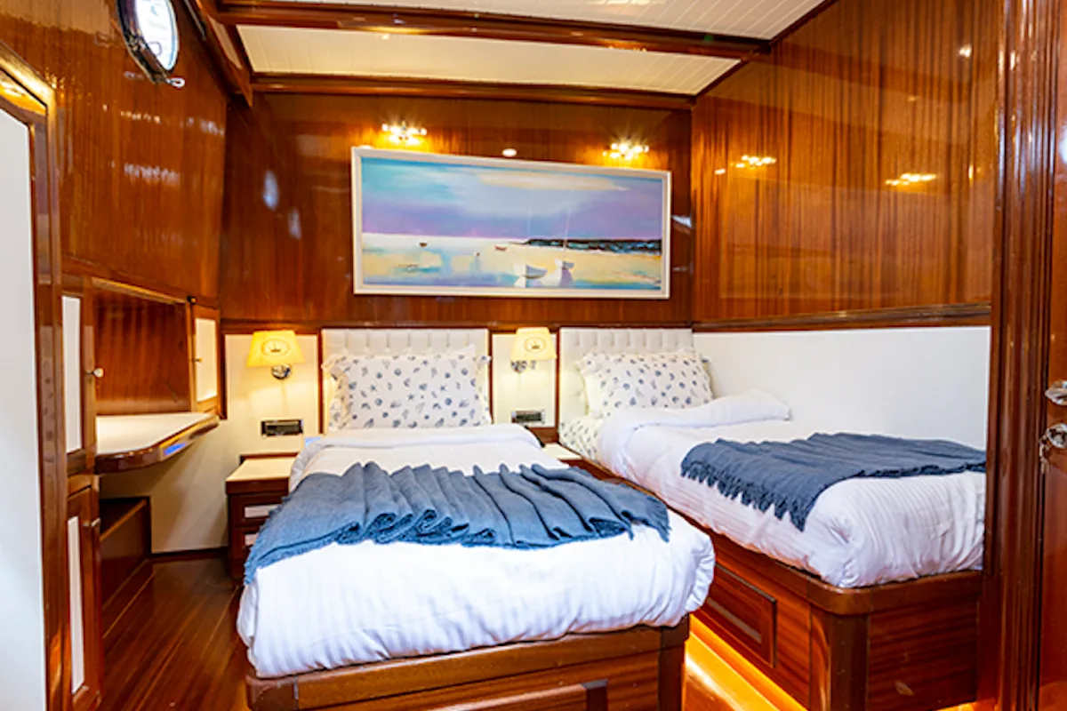 Cabin on Queen of Datca, a Gulet Gulet gulet at Kos, Greece