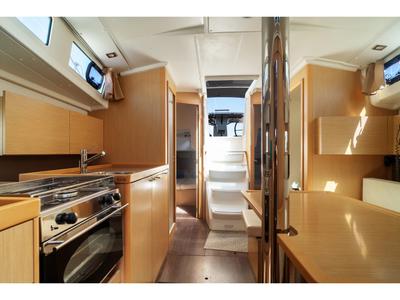 Galley of Epicteto, a Beneteau Oceanis 38 sailboat at Roses, Spain