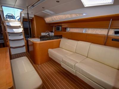 Galley of Instant Zero, a Jeanneau 53 sailboat at Marmaris, Turkey
