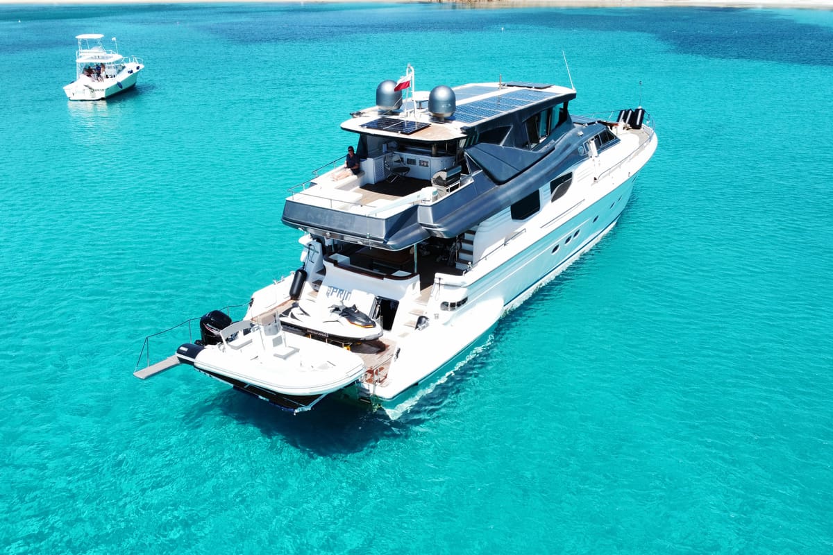 Prime, a Posillipo Technema 98 yacht at Cannigione, Italy