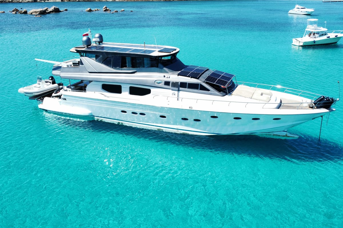 Prime, a Posillipo Technema 98 yacht at Cannigione, Italy