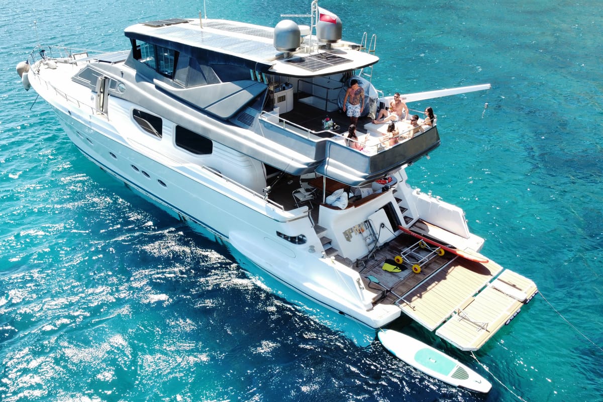 Prime, a Posillipo Technema 98 yacht at Cannigione, Italy
