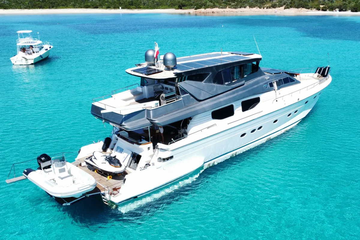 Prime, a Posillipo Technema 98 yacht at Cannigione, Italy