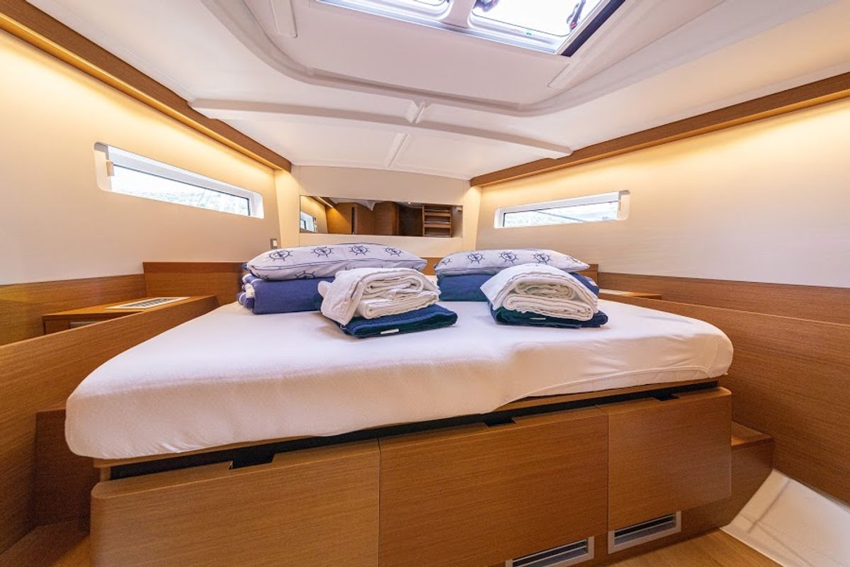 Cabin on Yam, a Dufour 48 Catamaran catamaran at Primošten, Croatia
