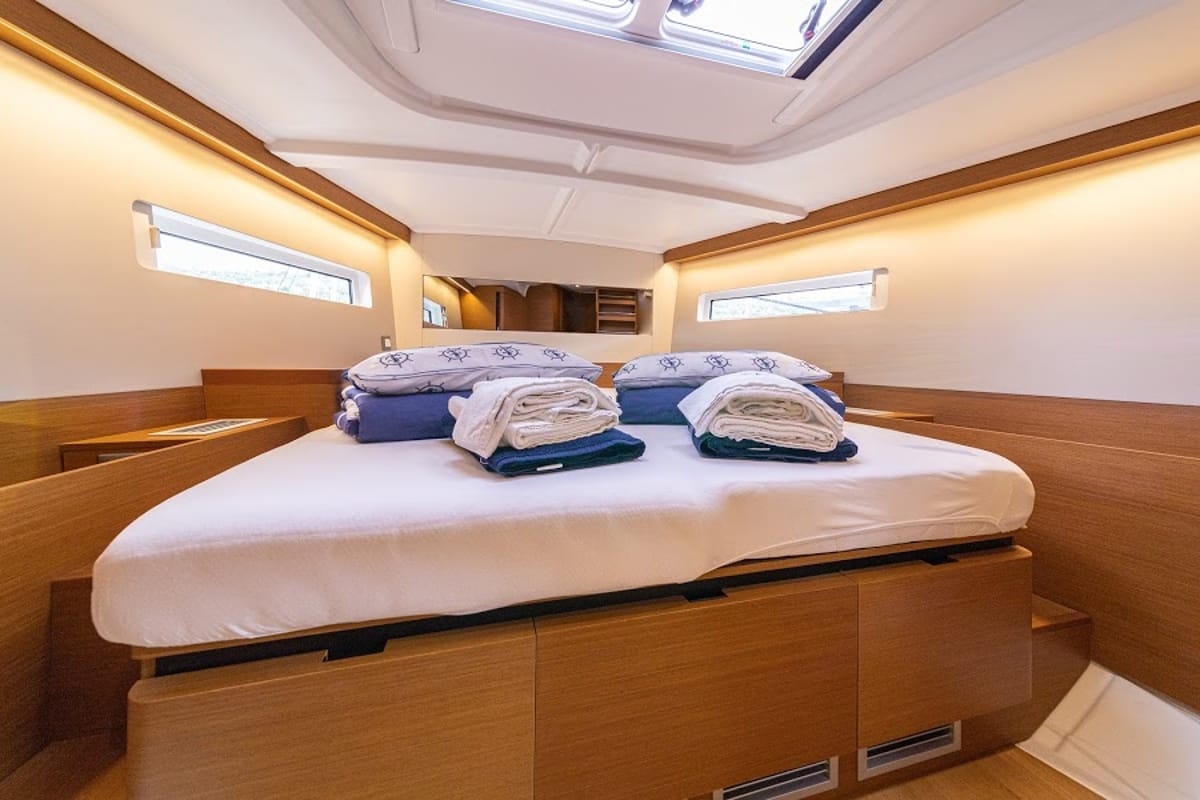 Cabin on Yam, a Dufour 48 Catamaran catamaran at Primošten, Croatia