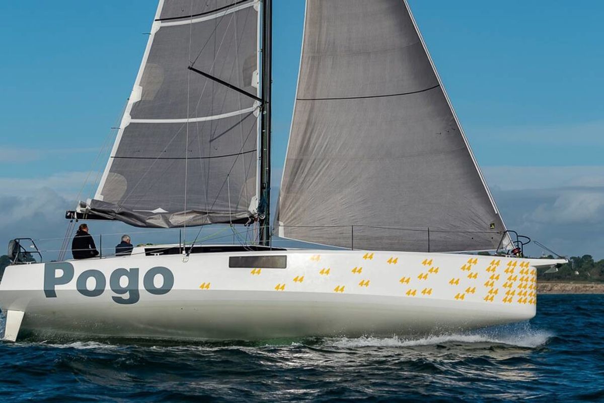 Exterior view of TOSTAKY, a Pogo Structures Pogo 44 sailboat at La Rochelle, France