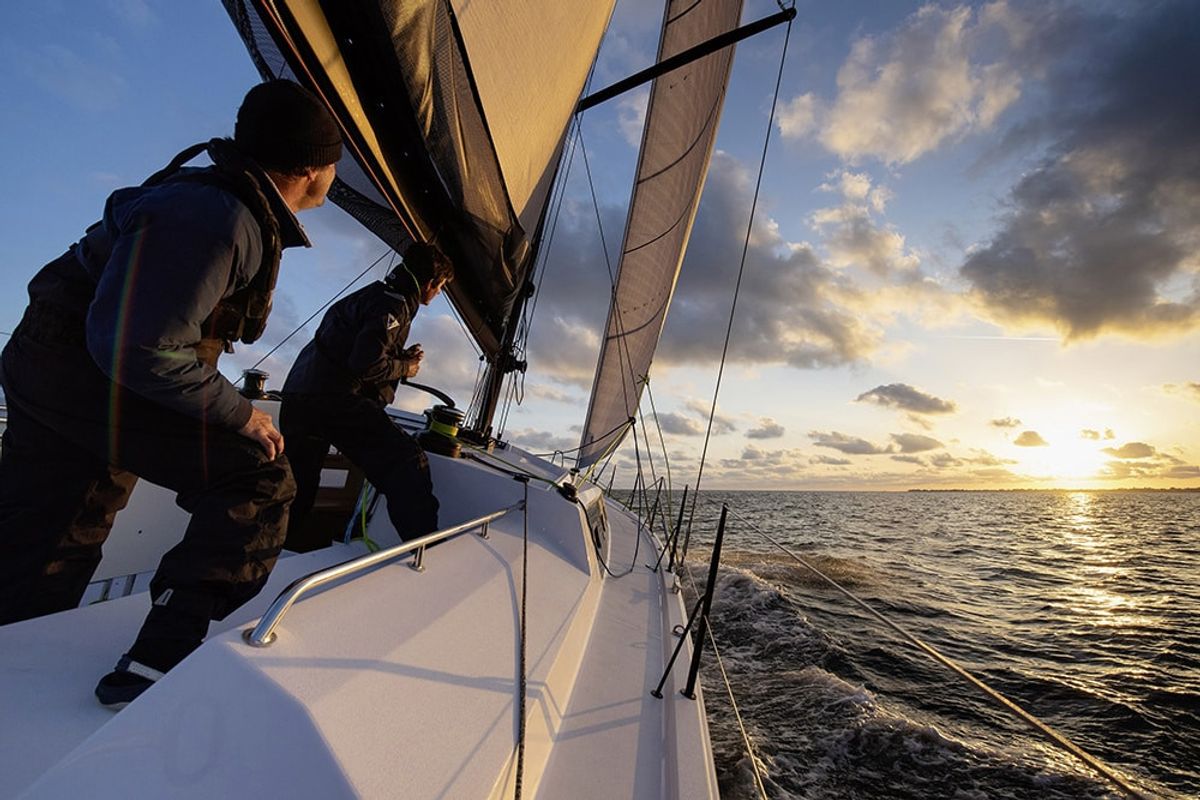Deck of TOSTAKY, a Pogo Structures Pogo 44 sailboat at La Rochelle, France