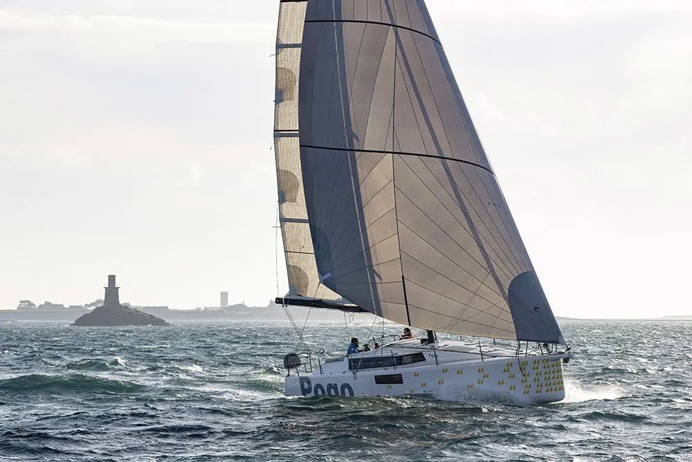 Exterior view of TOSTAKY, a Pogo Structures Pogo 44 sailboat at La Rochelle, France