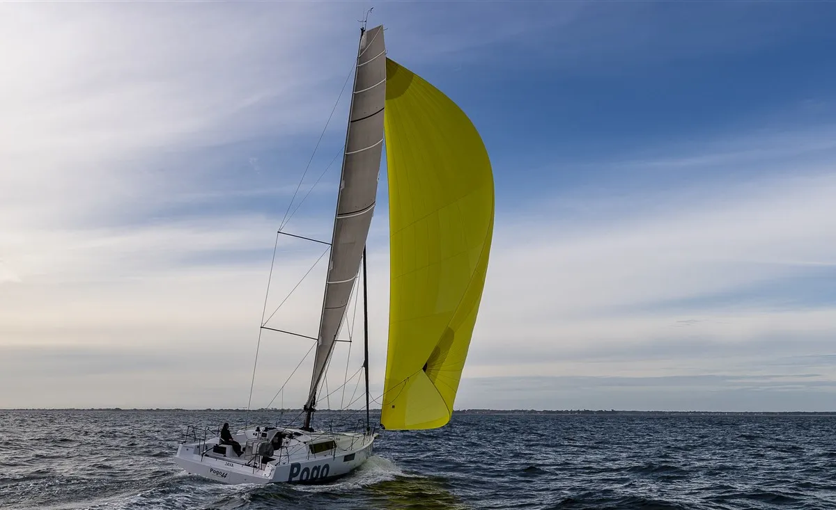 Exterior view of TOSTAKY, a Pogo Structures Pogo 44 sailboat at La Rochelle, France