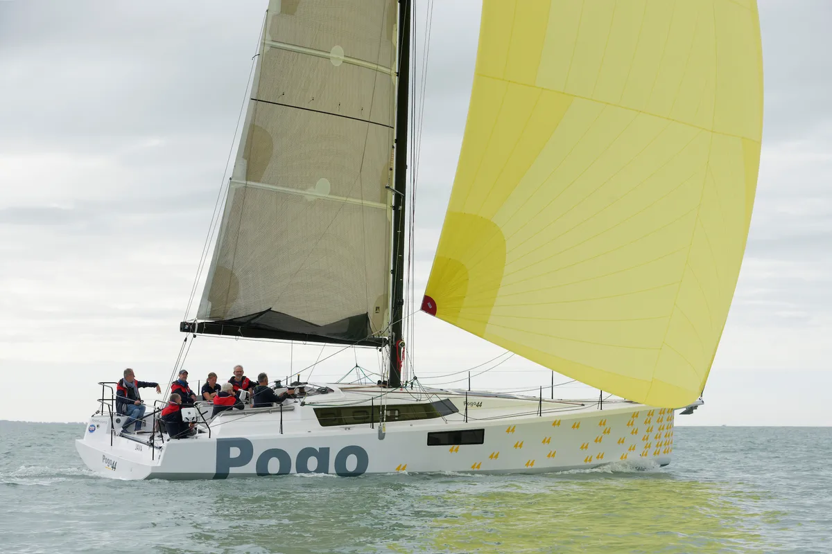 Exterior view of TOSTAKY, a Pogo Structures Pogo 44 sailboat at La Rochelle, France