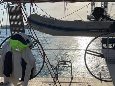 Salon of Carolina, a Elan 450 sailboat at Rodi Garganico, Italy