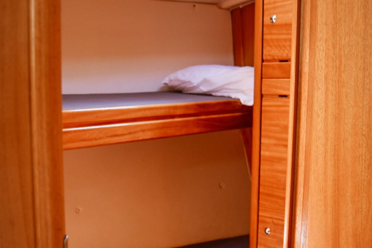 Cabin on Nikea, a Bavaria 46 sailboat at Kavala, Greece